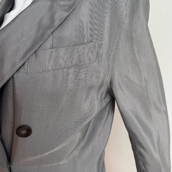 Jean Paul Gaultier Grey Double Breasted Longline Blazer S/M - Picture 5 of 8